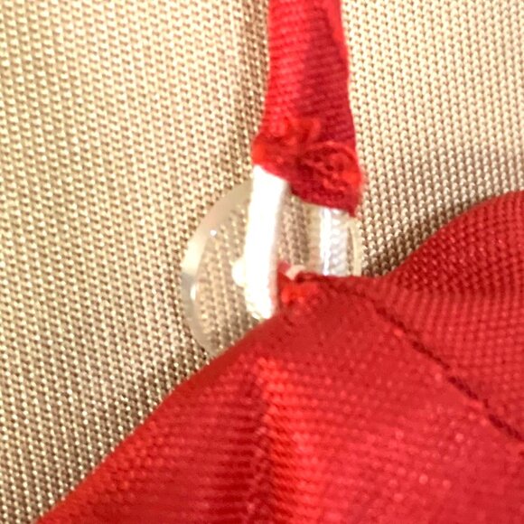 Watters & Watters Red Silk Midi Bridesmaid Dress 10 Strapless/Convertible Pleat - Picture 7 of 16